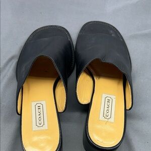 Coach Black Leather Women's Sandals.  Marin.  Made‎ in Italy.  Size 8 B